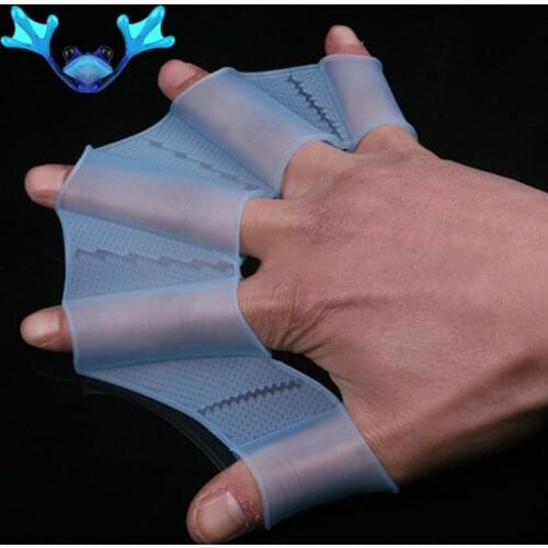 Unisex Frog Type Silicone Girdles Swimming Hand Fins Flippers Palm Finger Webbed Gloves Paddle Water Sports Hand Accessories