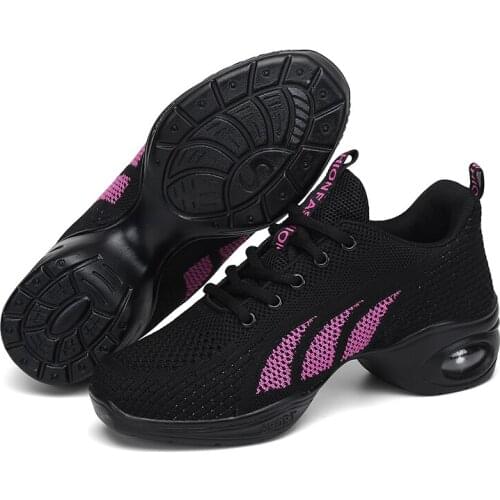 Sports Feature Soft Outsole Breath Dance Shoes for Woman Practice Shoes Modern Dance Jazz Shoes Feminino Zapatos Sneakers EU 40