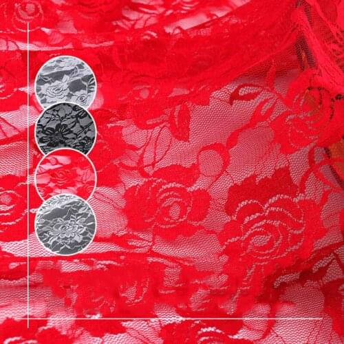 Stretch Lace Cloth Mesh Clothing Wedding Dress Bottoming Shirt Fabric Handmade Sewing Material by Meter Linens Alibaba Express