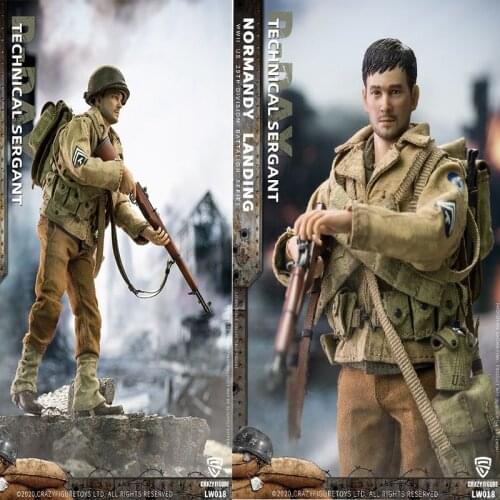 Crazy Figure 1/12 LW018 WWII USA 29th Division Technical Model Suit Suitable 6-Inch Full-Action Dolls