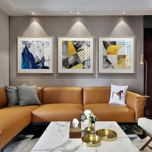 Creative Abstract Geometric patchwork gloden ball modern decorative Painting Canvas Wall Art Poster for Home hotel office decor