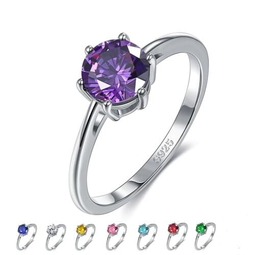 ZEMIOR 925 Sterling Silver Rings For Women Shining 5A+ Cubic Zirconia Wedding Ring Fine Jewelry Gift Wholesale 8 Colors Hot Sale