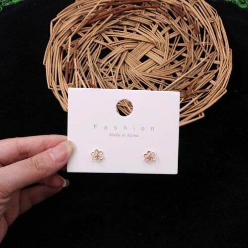 2021 New Fashion Earring Paper Card 100PCS/LOT 8x6cm Korean Cardboard Jewelry Earrings Studs Clip Hanging Cards Customize logo