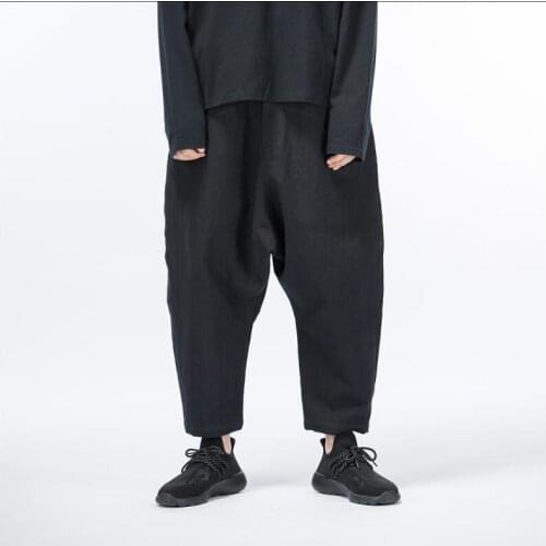 27-46 Customizable Original design New male Hair Stylist GD Fashion Cotton Linen Haren pants plus size costumes