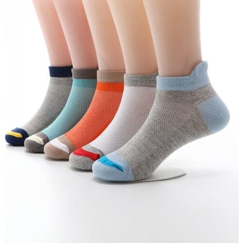5 Pairs/lot 2020 New Fashion Spring Summer Children Socks Mesh Cotton Boys Socks Girls Socks 2-15 Year Kids Casual Boat Socks