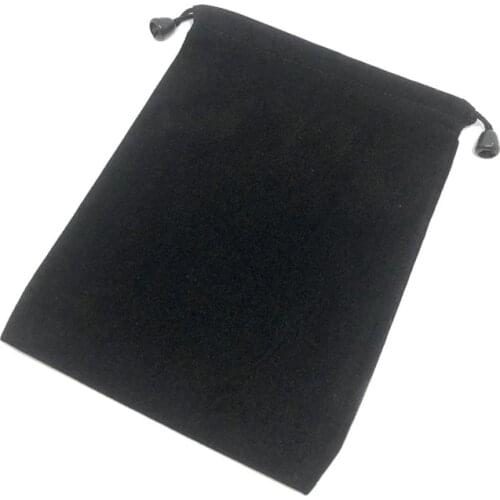 5Pieces High quality 15*20cm Black Velvet Big Storage Cloth Bags For Board Games Dice-collectong bag Cards Drawstring Pouches