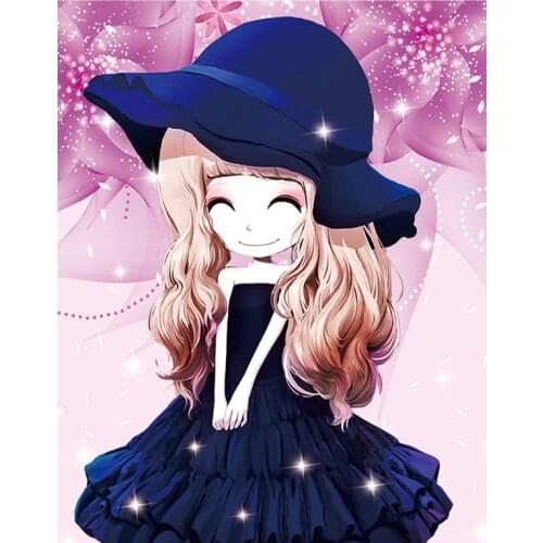 5D Poured Glue DIY Diamond Painting Kits Full Square Round With AB Drill Girl Embroidery Cartoon Home Decor Gift Art