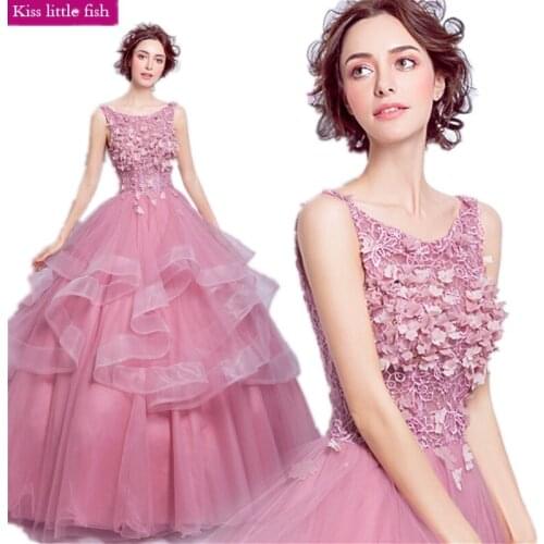 7201 Free shipping elegant pink vestido de festa longo de luxo evening dresses long evening party dresses