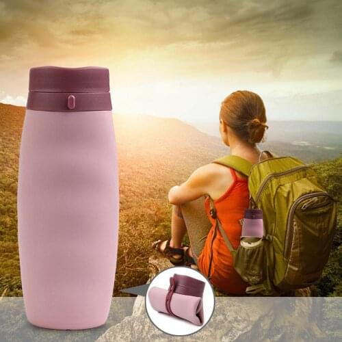 Cycling Bottle Outdoor Portable Silicone Folding Bottle Sports Drink Cup Reusable Creative Travel Water Bottle Bike Accessory