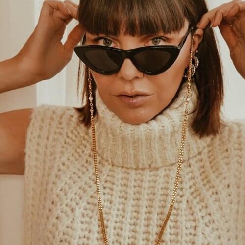 2020 New Multifunctional Gold Silver Figaro Chain Pearl Charm Chains For Sunglasses Metals Eye Glasses Earbuds Holder Mask Chain