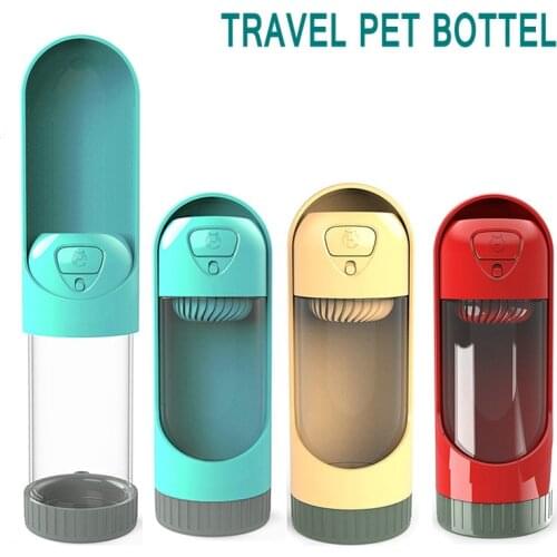 300ML Pet Dog Travel Water Bottle Portable Scalable Pet Water Dispenser Feeder for Small Dog Blue Green Yellow Pink Pet Product