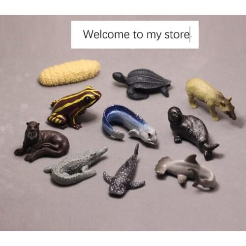 Pvc figure small sea animal model toy 10pcs/set