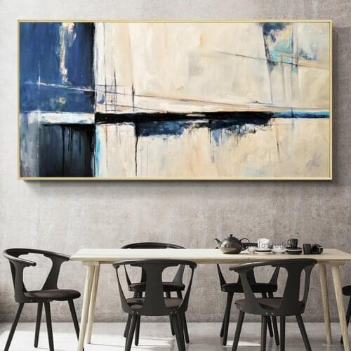 Modern Abstract Oil Painting Posters and Prints Wall Art Canvas Painting Abstract Bridge Pictures for Living Room Decor No Frame