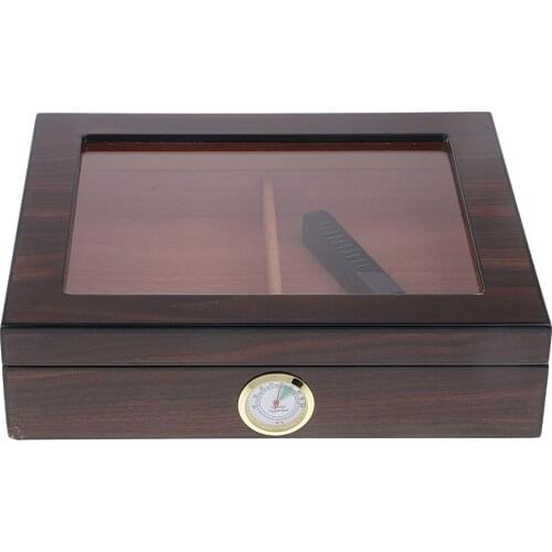 Cedar Wood Travel Cigar Humidor Case w/ Humidifier 20 Cigarette Box Portable Carry Cigar Holder