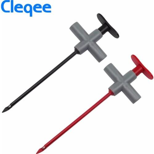Cleqee P5010 2pcs puncture probe Auto repair multimeter test clip car test tool can connect to 4mm banana plug