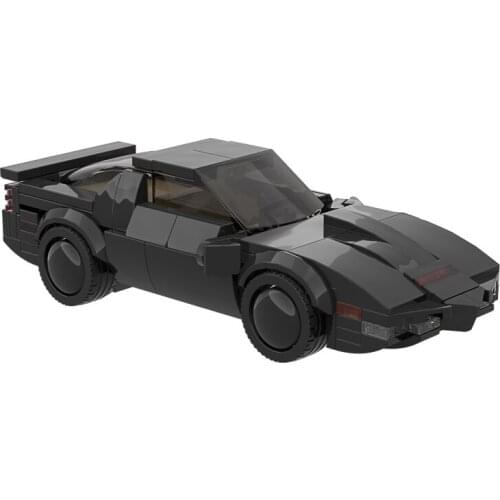 MOC Classic Mechanical KITT Racing Car Racer Knights Building Blocks Bricks Vehicle Model Toy For Children Kid Bithday Boy Gift