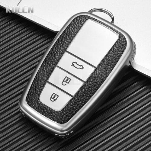 TPU Leather Type Car Key Case Cover Fob For Toyota Prius Camry Corolla CHR C-HR RAV4 Land Cruiser Prado Protector Accessories