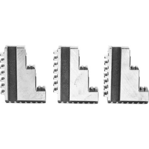 Jaw Lathe Chuck 3 Pcs K11-125 Internal Jaw 5in Chuck 20CrMnTi High Strength Chuck Jaw for Drilling Milling Machine