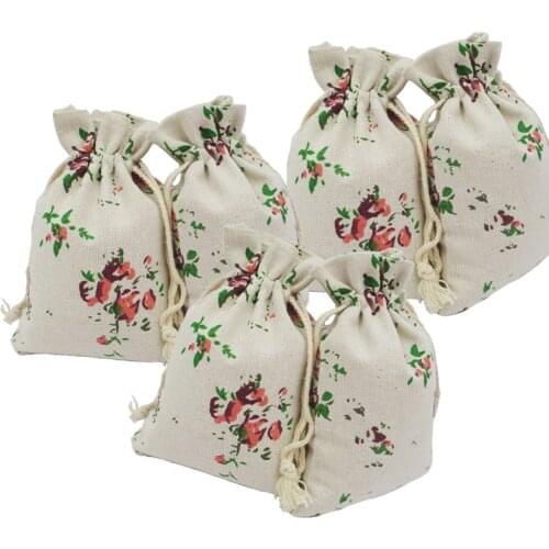 Printing Sack Jewelry Gift Beam Pockets Cotton and Linen Bag Drive Midge Package Sweet Bursa Sachets Herbal Medicine Bags Supply
