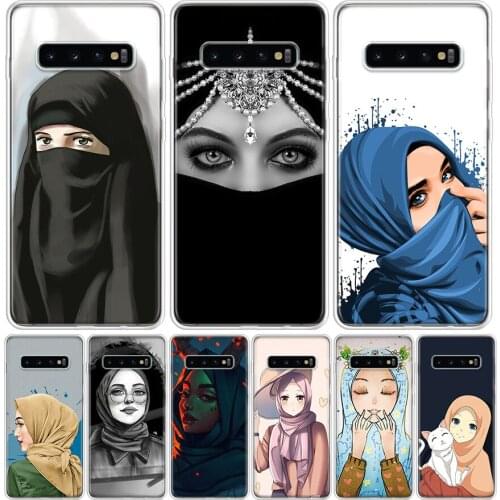 Muslim Islamic Arabic Hijab Face Gril Eyes Koran Phone Case for Samsung Galaxy S10 S20 Ultra Note 10 9 8 S9 S8 S7 J4 J6 J8 Plus