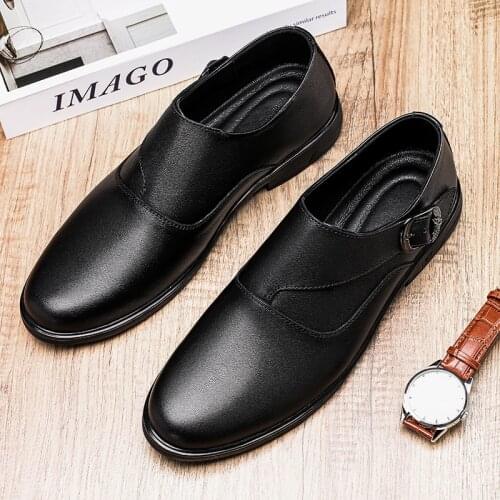New Mens Shoes Luxury Men Loafers Non-slip Lightweight Dress Oxfords Comfortable Casual Flats Man Moccasins Business Monk Shoes