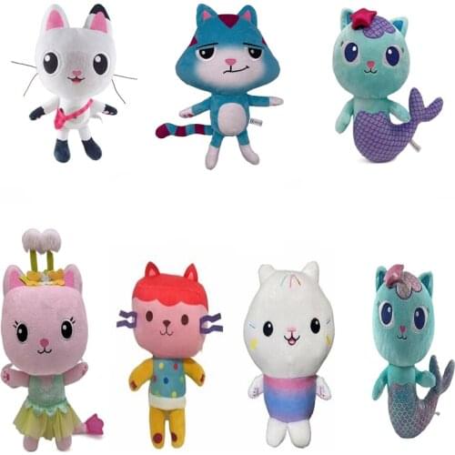 Kawaii Gabby Cats Plush Doll Cartoon Anime Plush Toy Cute Cat Doll Baby Sleep Soothing Toy Birthday Gift for Boys