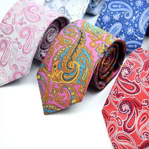 New High Weft Mippelli Cashew Pattern Polyester Trendy Mens Business Suit and Tie Mens Tie