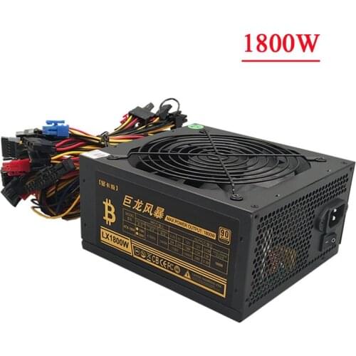 PC Server Power Supply 1800W Ethereum Mining Machine Aasic Bitcoin Miner ATX Source For RX 470 480 570 1060 6 Graphics Card PSU