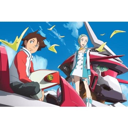 Custom Eureka Seven Anime Poster Wall For Living Room Art Poster Decoration Silk Fabric Bright Smooth No Frame Morden Print Wall
