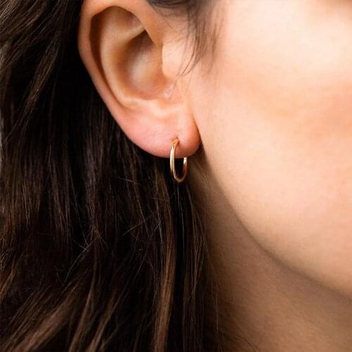 Punk Hoop Earrings Broncos Trendy Party Gold Silver Color Round Circle Earrings for Women Jewelry
