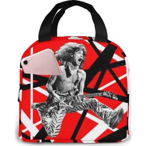 Van Halen lunch bag kid women insulation portable waterproof picnic coole bag breakfast school reusable food bag new 2021