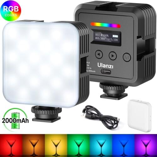 Ulanzi Full Color RGB Studio Video LED Light Photography Lamp Bi-Color Temperature 2500K-8500K 20 Kinds of Special Effects CRI95