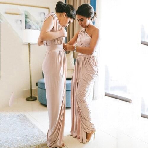 Vestidos De Fiesta De Noche Mermaid Bridesmaid Dresses Deep V Neck African Wedding Guest Gown Cheap Long Prom Dresses