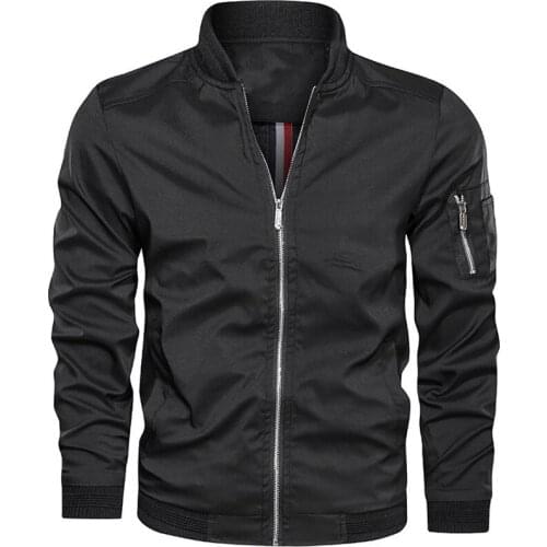 Spring Autumn Windbreaker Simple British Style Coat Streetwear Mens Jackets and Coats Jacket Men Mens Bomber Jacket Casual