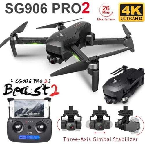 Beast SG906 Pro 2 Brushless Motor with 3-Axis Gimbal GPS 5G WIFI FPV Professional 4K Camera RC Drone Quadcopter Drone PRO2