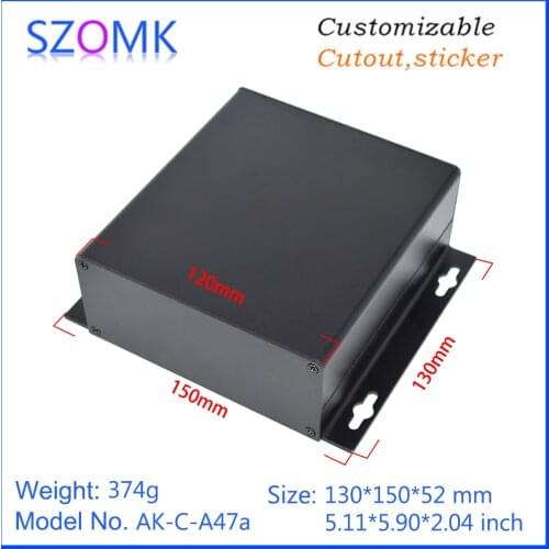 1 piece 52*150*130mm black aluminum metal enclosure casing szomk extruded amplifier aluminum instrument enclosure box