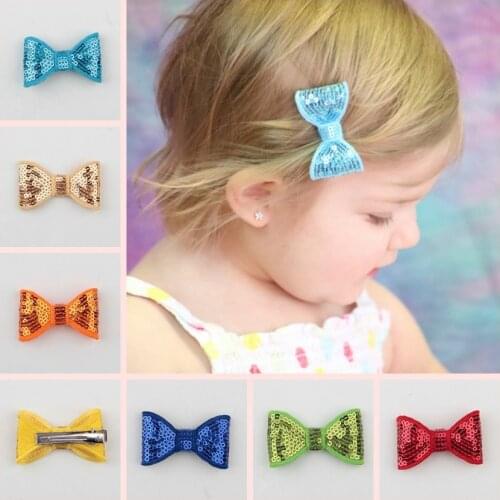 2015 new arrival baby girl sequin bowknot hairpin children hair clip hair accessory multicolor 100ps/lot freeshipping