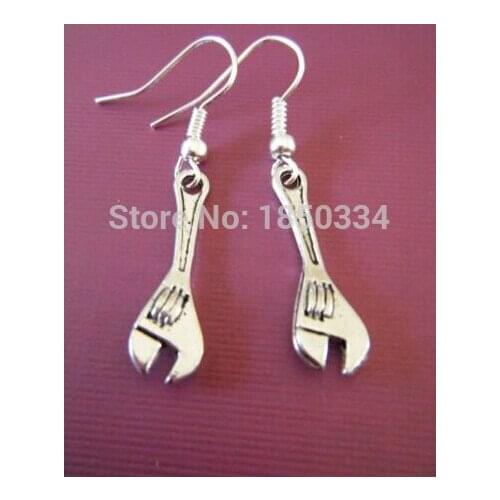 50Pair Fashion Wrench Charms Dangle Earrings For Women With Gift Box DIY Findings Jewelry Z113