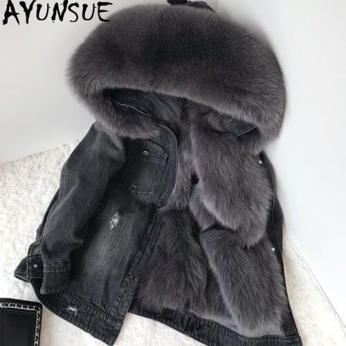 AYUNSUE Womens Denim Jackets