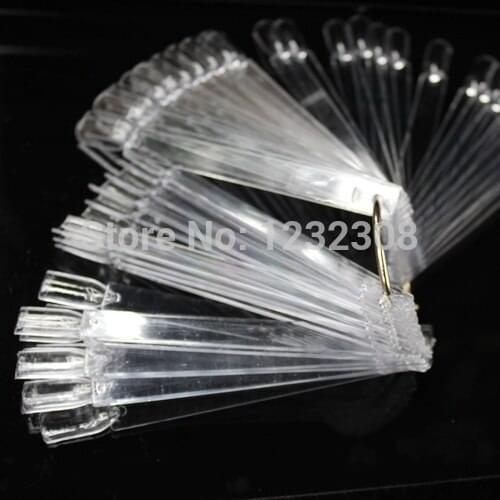 Free Shipping 50colors 13cm Nail Art design Board nail Tips board nails Practice clear color perfect for nails