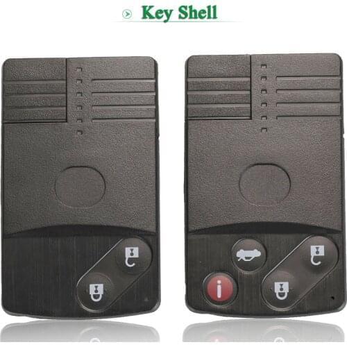 Bilchave 10pcs/Lot 2/4 Buttons Remote Smart Car Key Shell For Mazda 5 68 CX-7 CX-9 M8 With Uncut Blade Key Case Replacement