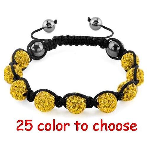Big promotion 10mm 9 Ball Beads mix multicolor handmade ab clay Bracelet lots Christmas Gift hg34