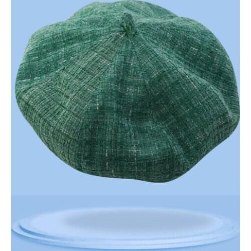 Childrens Beret Girls Hat Autumn and Winter Western Style Hat Baby Winter Fashion Pumpkin Octagonal Hat