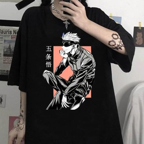 Japanese Anime Satoru Gojo Jujutsu Kaisen T Shirt Women T-shirt Short Sleeve Tops