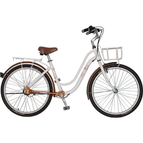 26" Retro Style 3-Gear Shaft Drive No Chain Commuter Bike Fahrrad for Girls, Ladies Bicycle, City Bike