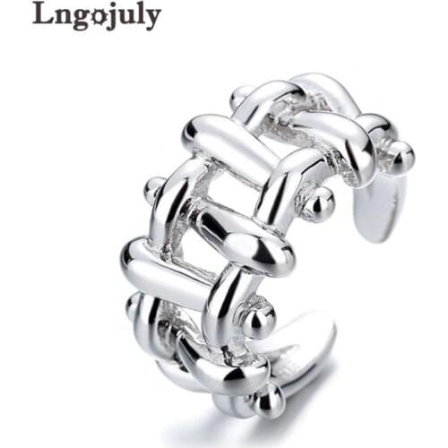 Fine Jewelry Irregular Women Ring Pure 925 Sterling Silver Ring Luxury Rings For Women Girl Lover Anniversary Party Jewelry Gift