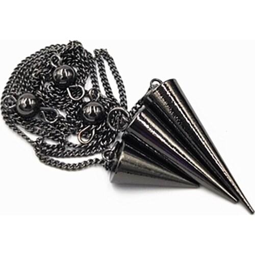 Metal pendant pendule de reiki pendulum Amulet Healing Pyramid spiritual pendulums for dowsing Copper meatl Charms Chakra Amulet