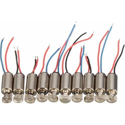 10pcs/Set 4x8mm DC 1.5-3V Micro Cell Phone Coreless Vibration Motor Vibrator Mini Massage Motor for SANYO High Quality