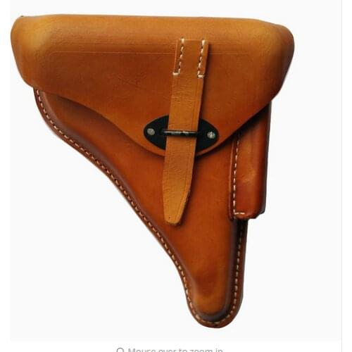 WWII GERMAN ELITE WALTER P38 P-38 HARDSHELL HOLSTER BROWN LEATHER OUTDOORS WW2