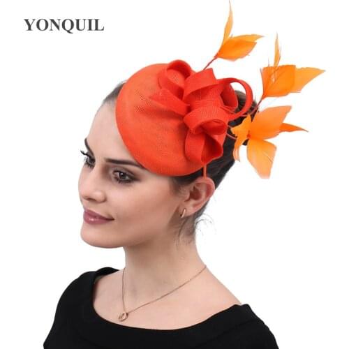 New Fashion Women Fascinator Penny Mesh Featehrs Hats Ribbons Female Ladies Wedding Party Fedora Hat Amazing Accessories SYF570